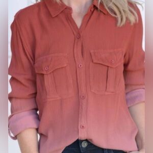 Dear John Ombre Button Down Shirt Size S